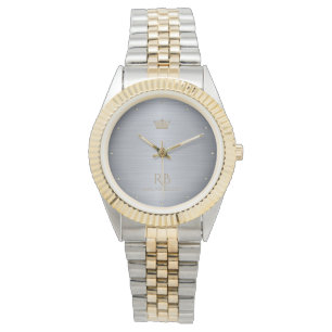 Montre métallique Gold Crown