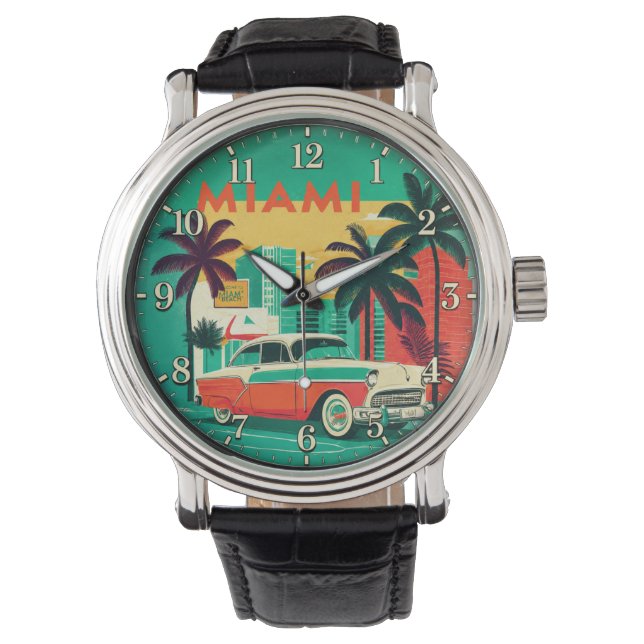 Montre Miami Beach Vintage Car  (devant)