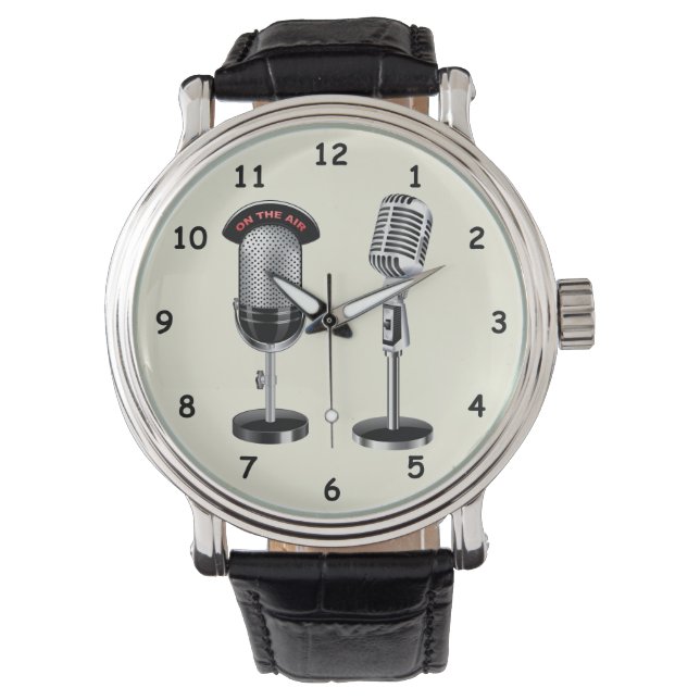 Montre Microphones Vintages cool (devant)