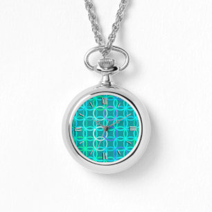 Montre Midcentury Modern Circles, turquoise et aqua