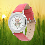 Montre mignon enfants fox amoureux ajouter nom<br><div class="desc">mignon enfants amateurs de renard ajouter nom Watch</div>