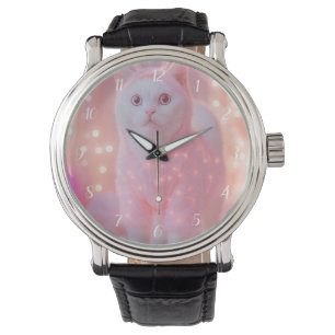 Montre Mignon Renne Lumineux Kitty Fantaisie Hivernale