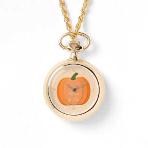 Montre Mignonne Orange Genre Neutre Citrouille Maman pour