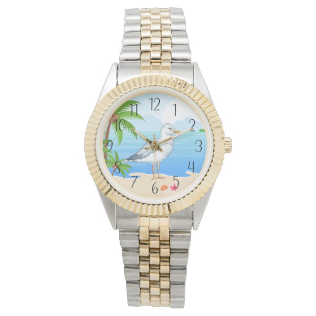 Montre mignonne plage mouette femmes (devant)