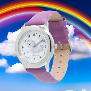 Montre mignonnes filles ajouter nom licorn imaginaire Wat