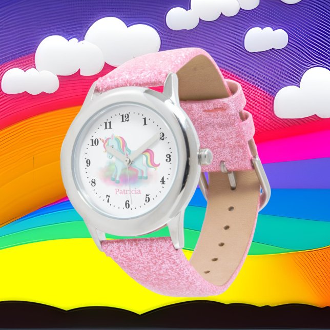 Montre mignonnes filles ajouter nom licorn imaginaire Wat (Créateur téléchargé)