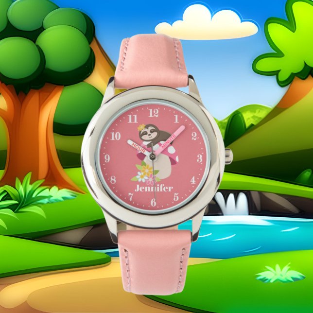 Montre Mignonnes filles ajouter nom paresse (Créateur téléchargé)