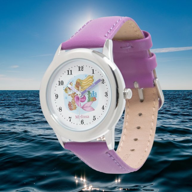 Montre mignonnes filles amatrices sirènes ajouter nom Wat (Créateur téléchargé)