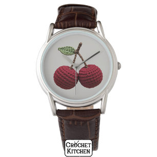 Montre Mini-fille Crochet rouge cerise été frais
