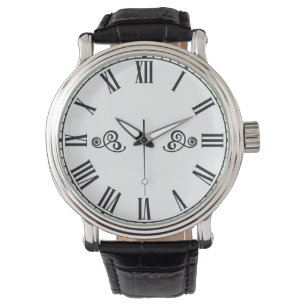 Montre Minimalisme Moderne Nombres Romains Noirs 