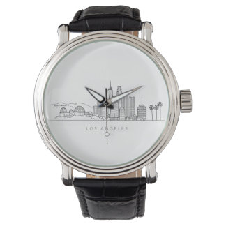 Montre Minimalist Los Angeles Skyline Illustration
