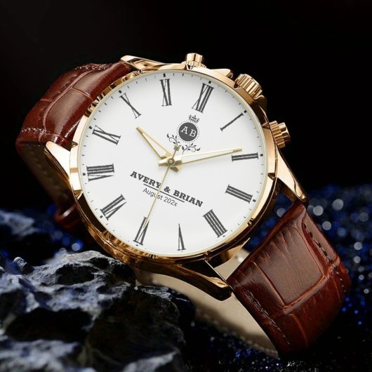 Montre Minimalist Monogram Custom Engraved Name