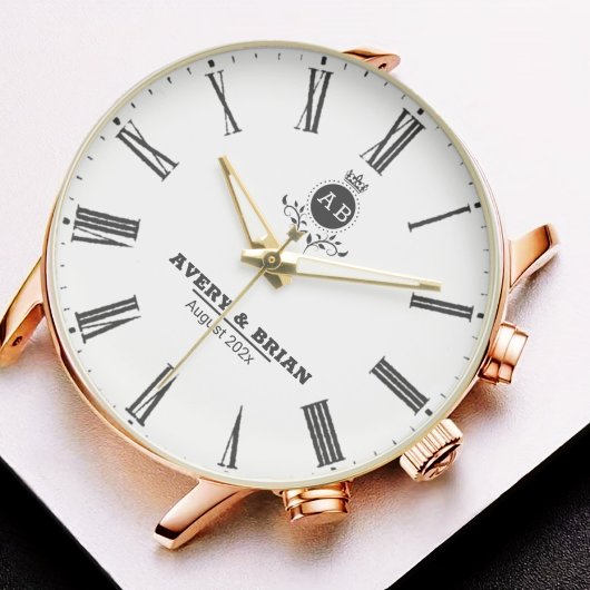 Montre Minimalist Monogram Custom Engraved Name