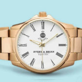 Montre Minimalist Rose Gold Wedding Personalized with Nam