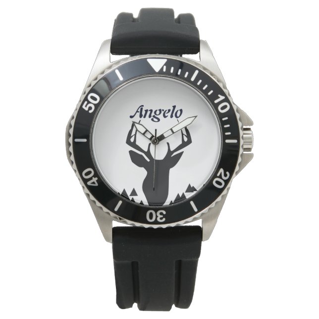 Montre Minimaliste Cerf Hommes Chasse (devant)