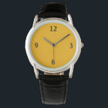 Montre Minimaliste. Chaud Yellow.<br><div class="desc">Visage minimaliste de montre design,  dans une chaude palette Jaune. Grandes figures,  ce qui facilite la lecture. Parfait si vous recherchez un design moderne,  propre et simple.</div>