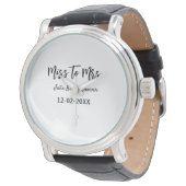 Montre Miss to Mrs enterrement de vie de jeune fille chic (Incliné)