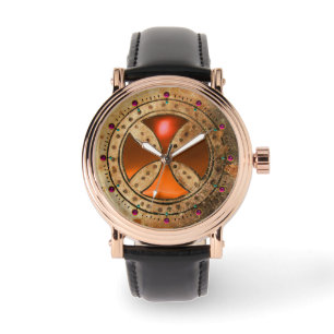 Montre MODÈLE ANTIQUE CROISER Jaune Orange Gem