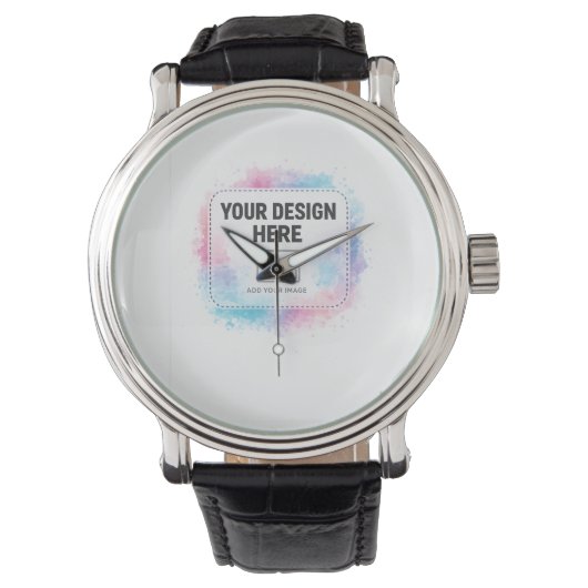 Montre Modèle de conception aquarelle modifiable – Votre  (devant)