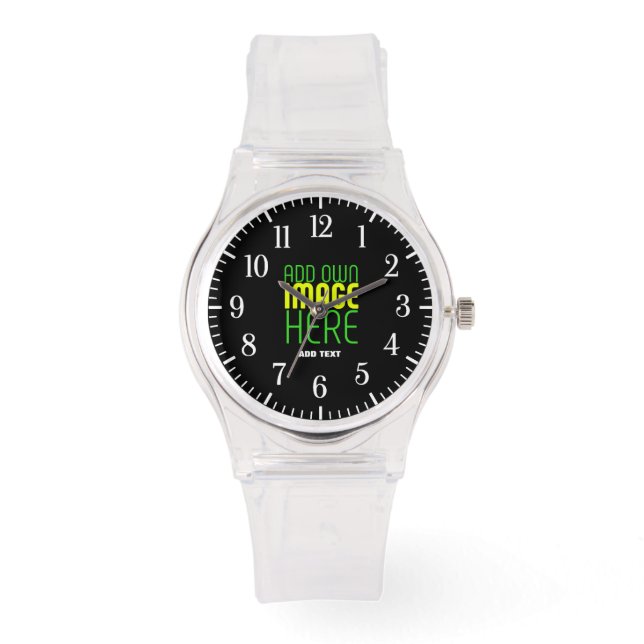 MONTRE MODÈLE DE TEXTE D'IMAGE NOIRE SIMPLE ET MODERNE (Recto)