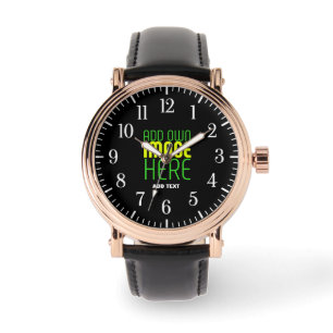 MONTRE MODÈLE DE TEXTE D'IMAGE NOIRE SIMPLE ET MODERNE