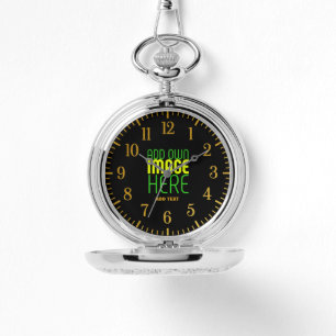 MONTRE MODÈLE DE TEXTE D'IMAGE NOIRE SIMPLE ET MODERNE