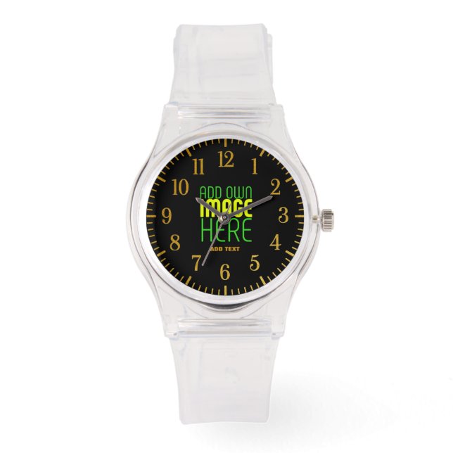 MONTRE MODÈLE DE TEXTE D'IMAGE NOIRE SIMPLE ET MODERNE (Recto)