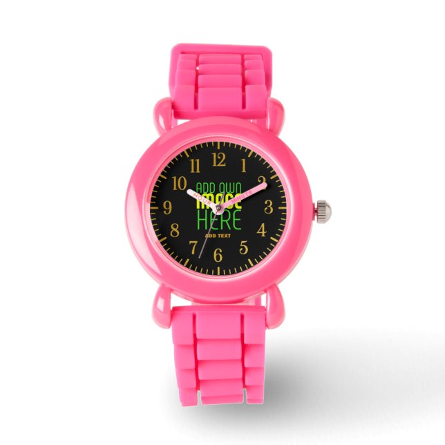 MONTRE MODELE DE TEXTE D'IMAGE NOIRE SIMPLE ET MODIFIABLE (Recto)
