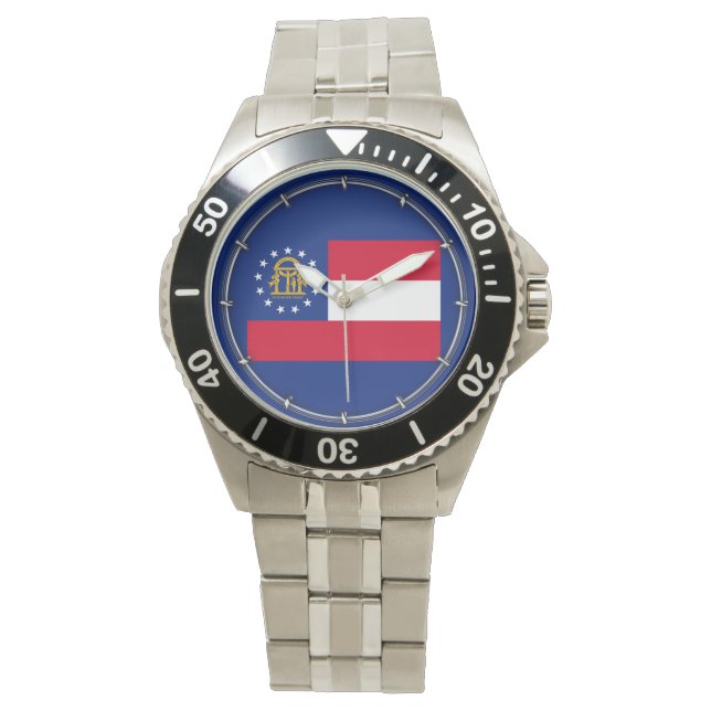 Montre Modèle du drapeau de l'État de Géorgie (devant)