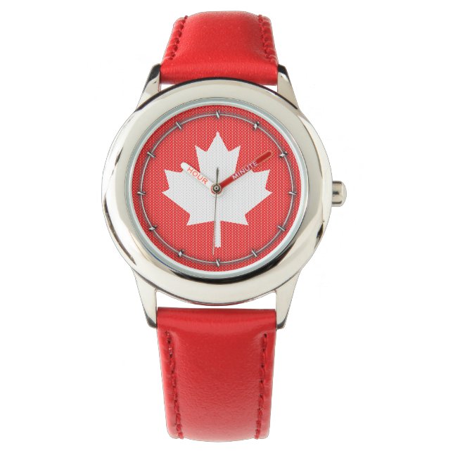Montre Modèle Knit Maple Leaf Tricot Motif (devant)