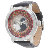 Montre Modèle photo FLORENTINE ROUGE FLORAL (Incliné)