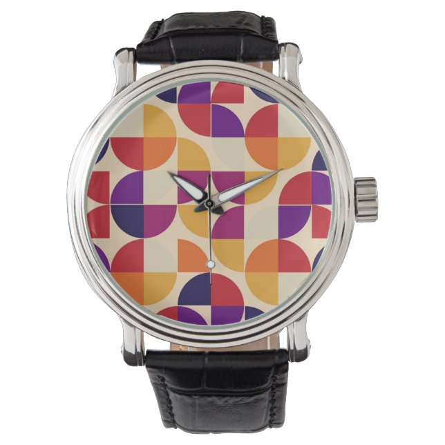 Montre Modern Bauhaus Geometric Wrist Watch (devant)