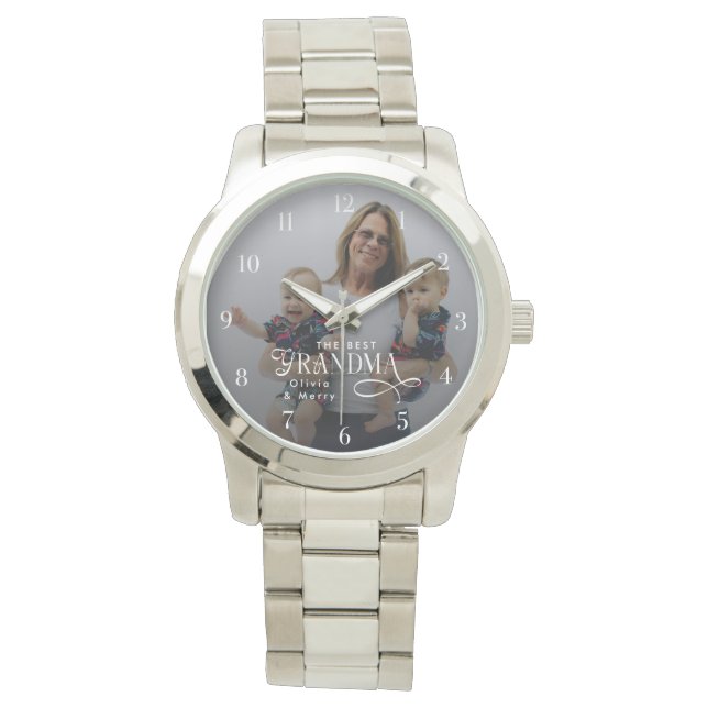 Montre Modern Best Grandma Ever Photo Personalized (devant)