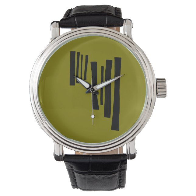 Montre Modern Nordic Timber Abstract Watch - Minimalist  (devant)
