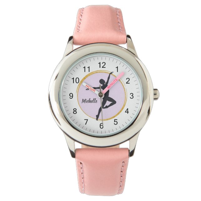 Montre Modern Trendy Ballerina Ballet Dance Personalized (devant)