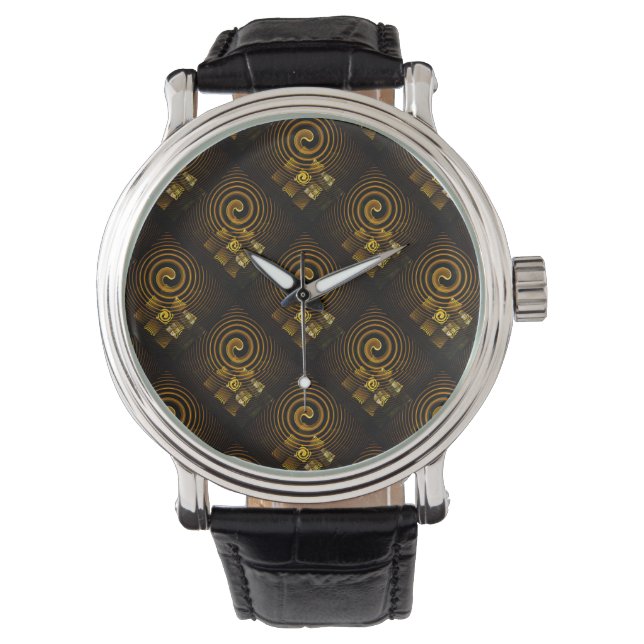 Montre Moderne Bohème Élégant Motif Artistique Abstrait D (devant)