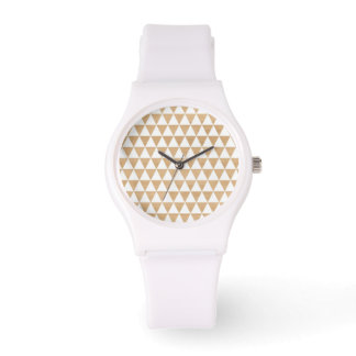 Montre Moderne en bois tribal géométrique chic andes moti
