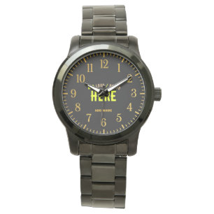 MONTRE MODERNE ET MODERNE PERSONNALISABLE NOIR VÉRIFIÉ