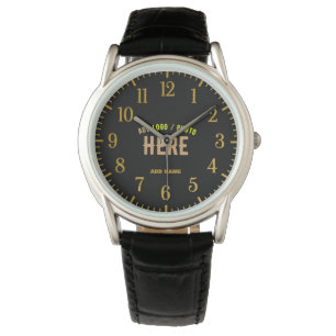 MONTRE MODERNE ET MODERNE PERSONNALISABLE NOIR VÉRIFIÉ