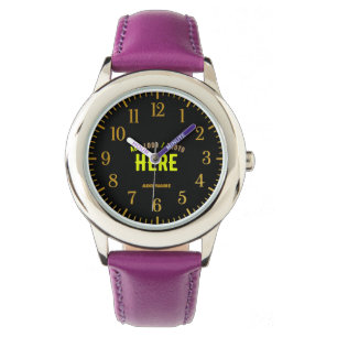 MONTRE MODERNE ET MODERNE PERSONNALISABLE NOIR VÉRIFIÉ