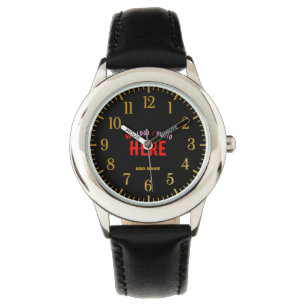 MONTRE MODERNE ET MODERNE PERSONNALISABLE NOIR VÉRIFIÉ