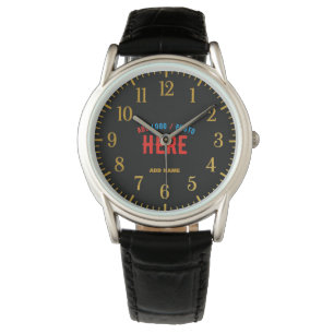 MONTRE MODERNE ET MODERNE PERSONNALISABLE NOIR VÉRIFIÉ