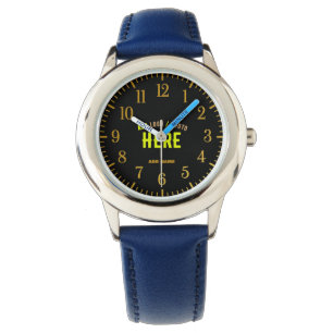 MONTRE MODERNE ET MODERNE PERSONNALISABLE NOIR VÉRIFIÉ
