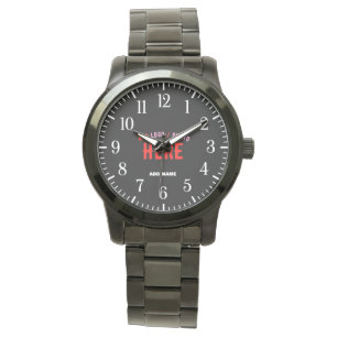 MONTRE MODERNE ET MODERNE PERSONNALISABLE NOIR VÉRIFIÉ