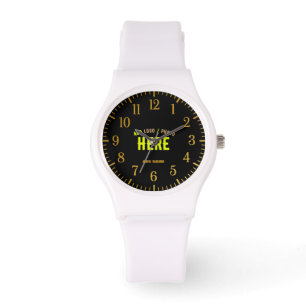 MONTRE MODERNE ET MODERNE PERSONNALISABLE NOIR VÉRIFIÉ