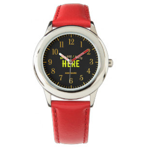 MONTRE MODERNE ET MODERNE PERSONNALISABLE NOIR VÉRIFIÉ