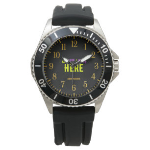 MONTRE MODERNE ET MODERNE PERSONNALISABLE NOIR VÉRIFIÉ