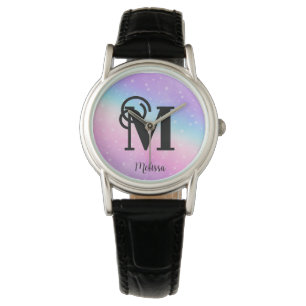Montre Moderne Pastel rose violet
