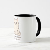 "Montre-Moi Ton Chat" Mug - Chat Noir Mignonne Ill (Devant droit)