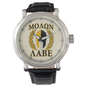Montre Molon Labe Spartan Mask Laurels Décor Beige